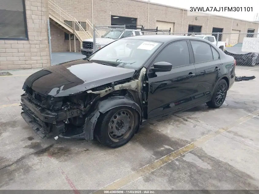 3VWLA7AJ1FM301101 2015 Volkswagen Jetta 2.0L Tdi S
