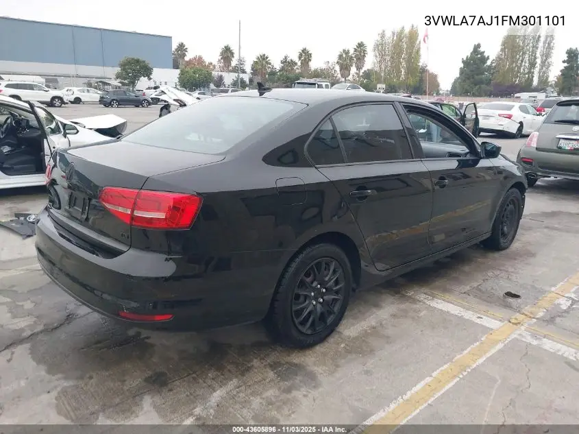 3VWLA7AJ1FM301101 2015 Volkswagen Jetta 2.0L Tdi S