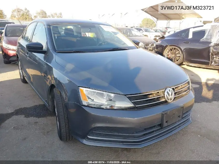 3VWD17AJ3FM323721 2015 Volkswagen Jetta 1.8T Se