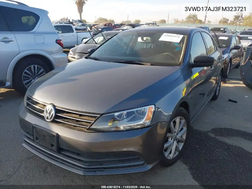 3VWD17AJ3FM323721 2015 Volkswagen Jetta 1.8T Se