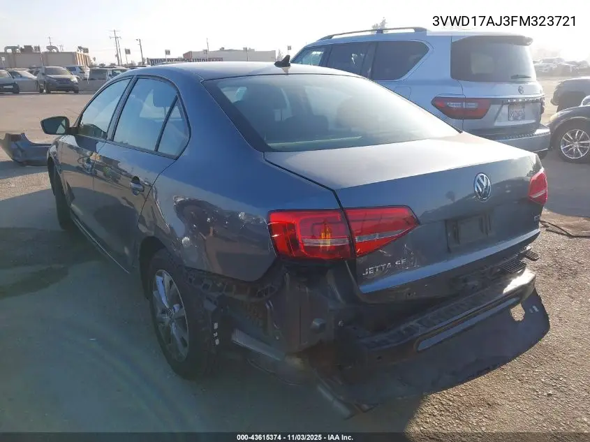 3VWD17AJ3FM323721 2015 Volkswagen Jetta 1.8T Se