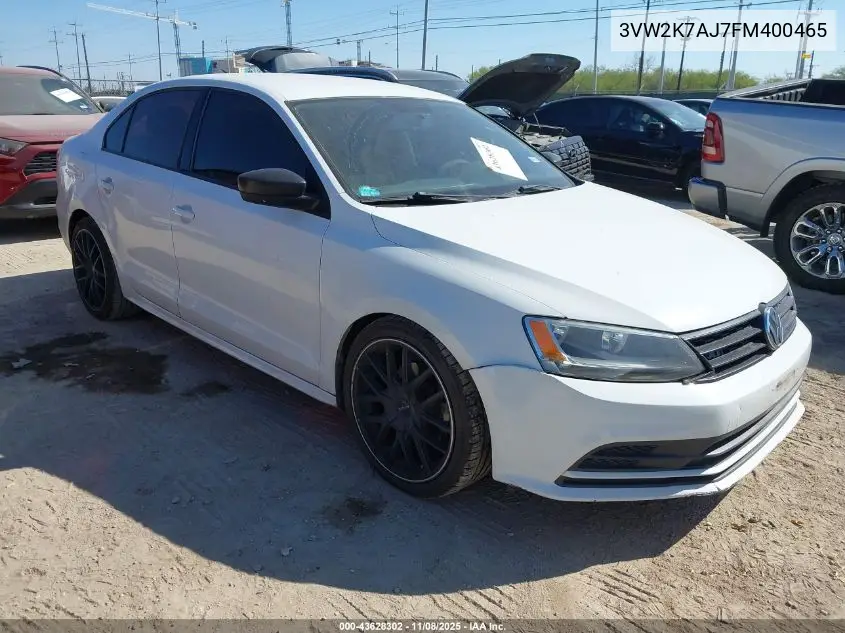 3VW2K7AJ7FM400465 2015 Volkswagen Jetta 2.0L S