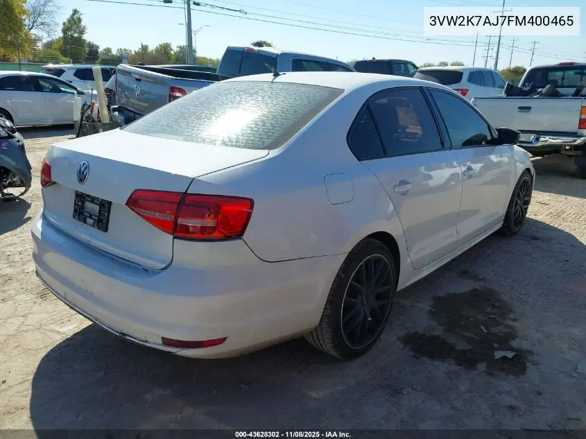 3VW2K7AJ7FM400465 2015 Volkswagen Jetta 2.0L S