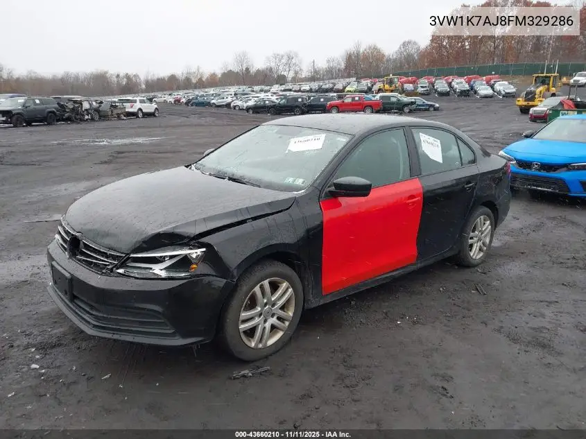 3VW1K7AJ8FM329286 2015 Volkswagen Jetta 2.0L S