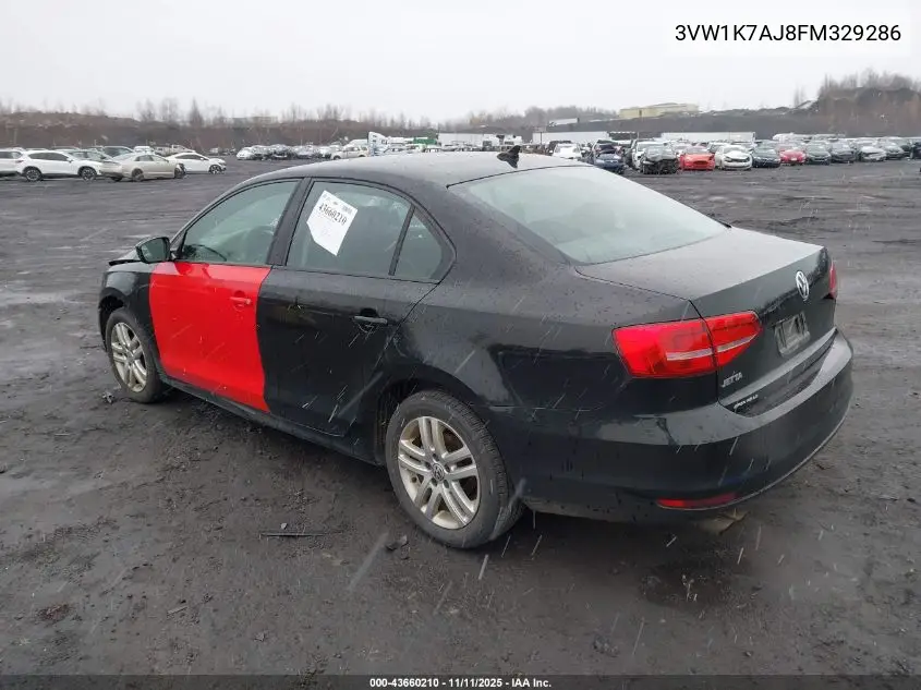 3VW1K7AJ8FM329286 2015 Volkswagen Jetta 2.0L S