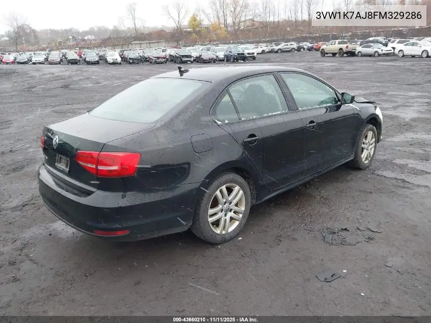 3VW1K7AJ8FM329286 2015 Volkswagen Jetta 2.0L S