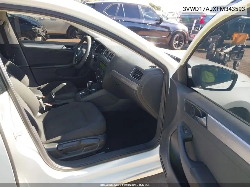 3VWD17AJXFM343593 2015 Volkswagen Jetta 1.8T Se