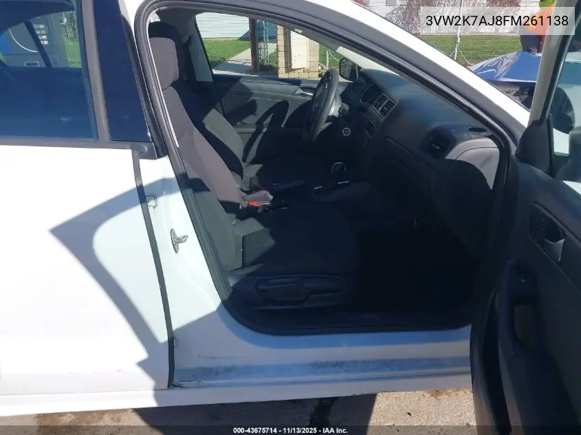 3VW2K7AJ8FM261138 2015 Volkswagen Jetta 2.0L S