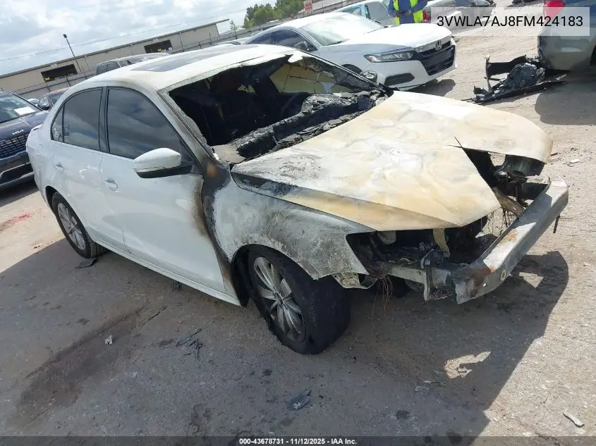 3VWLA7AJ8FM424183 2015 Volkswagen Jetta 2.0L Tdi Se