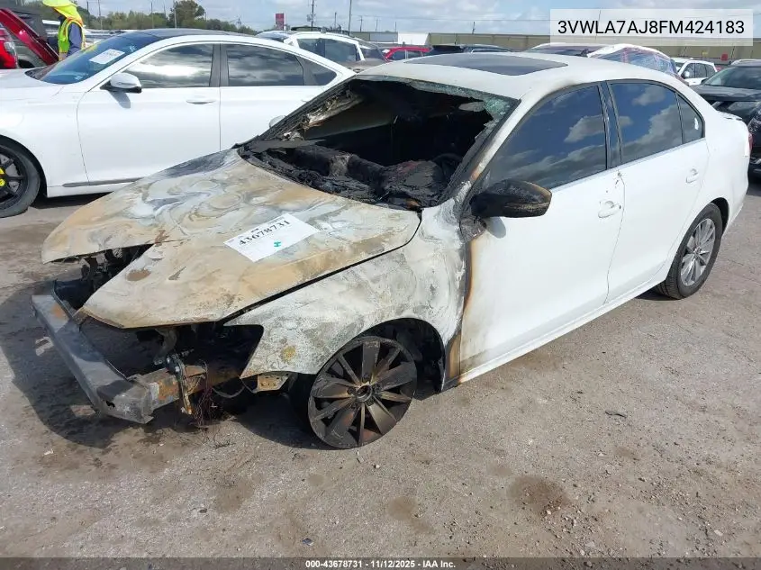 3VWLA7AJ8FM424183 2015 Volkswagen Jetta 2.0L Tdi Se