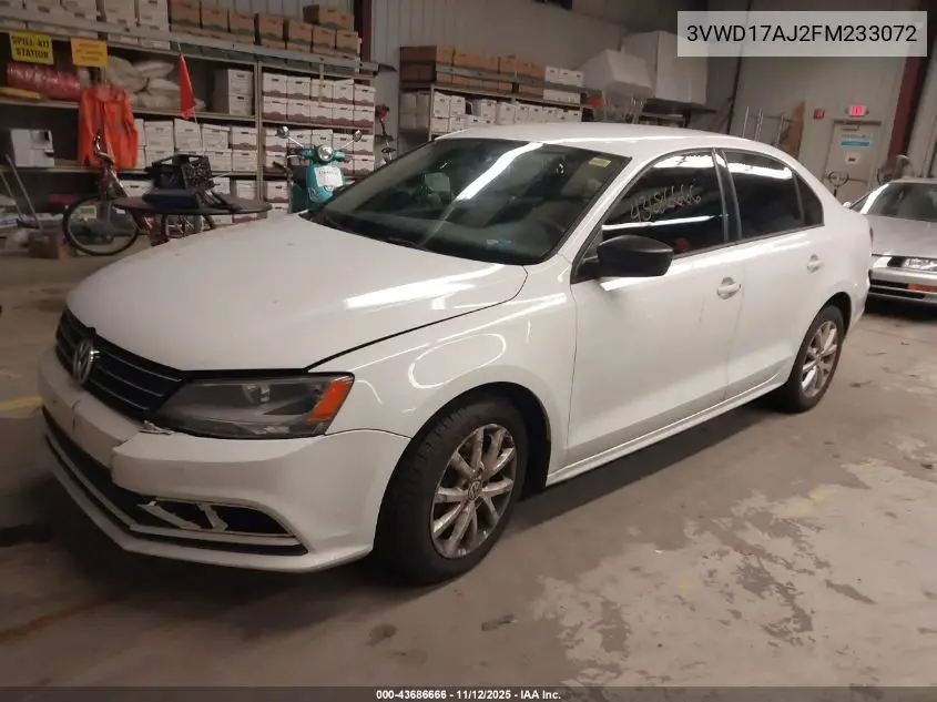 3VWD17AJ2FM233072 2015 Volkswagen Jetta 1.8T Se