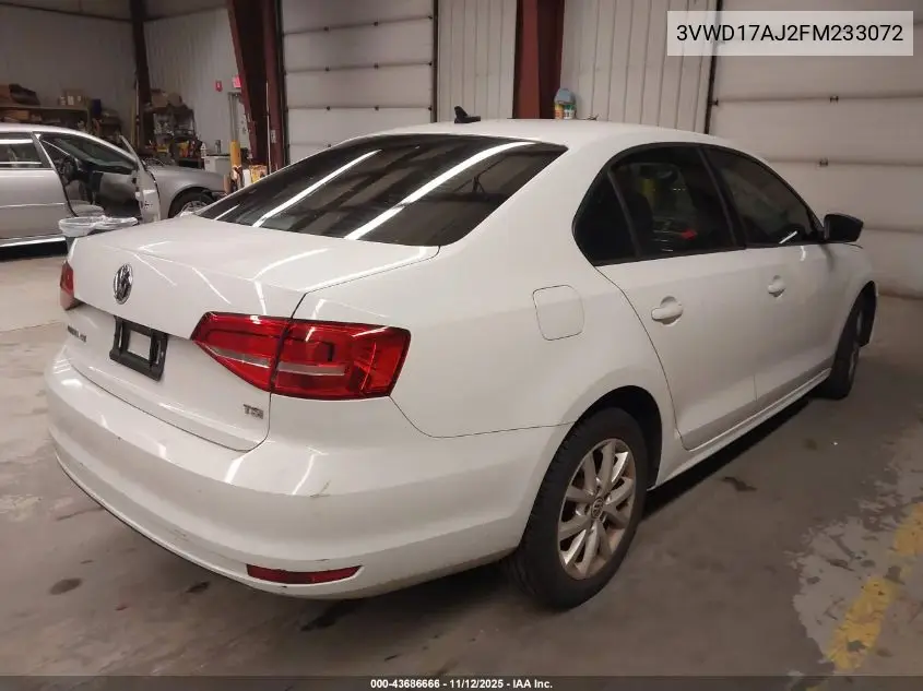 3VWD17AJ2FM233072 2015 Volkswagen Jetta 1.8T Se
