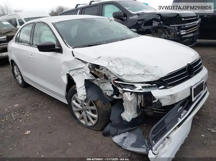 3VWD17AJ3FM298805 2015 Volkswagen Jetta 1.8T Se