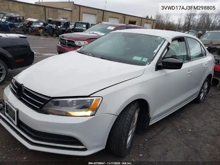 3VWD17AJ3FM298805 2015 Volkswagen Jetta 1.8T Se