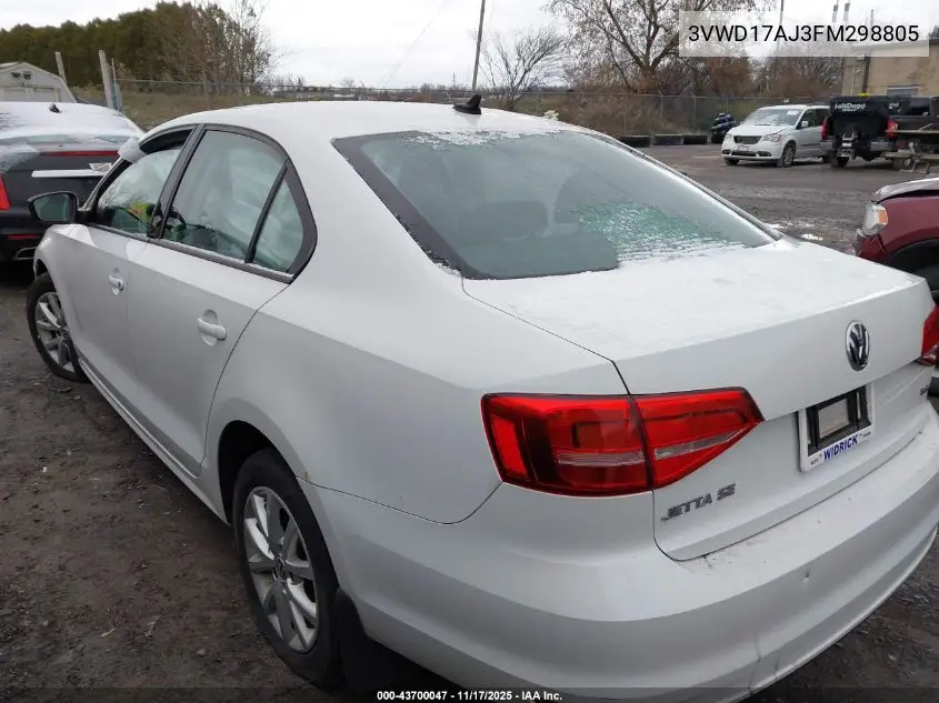 3VWD17AJ3FM298805 2015 Volkswagen Jetta 1.8T Se