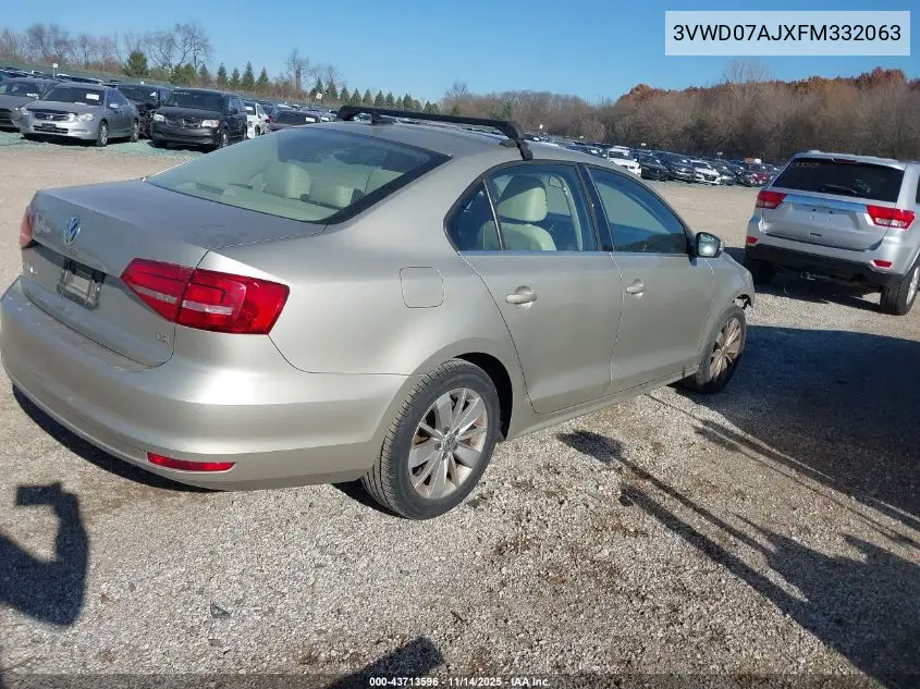 3VWD07AJXFM332063 2015 Volkswagen Jetta 1.8T Se