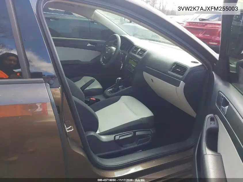 3VW2K7AJXFM255003 2015 Volkswagen Jetta 2.0L S