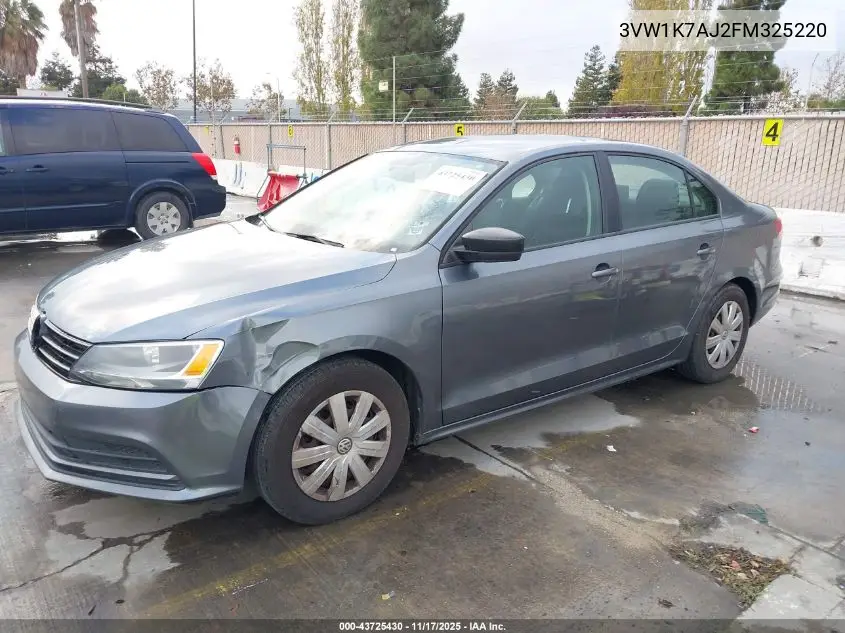 3VW1K7AJ2FM325220 2015 Volkswagen Jetta 2.0L S