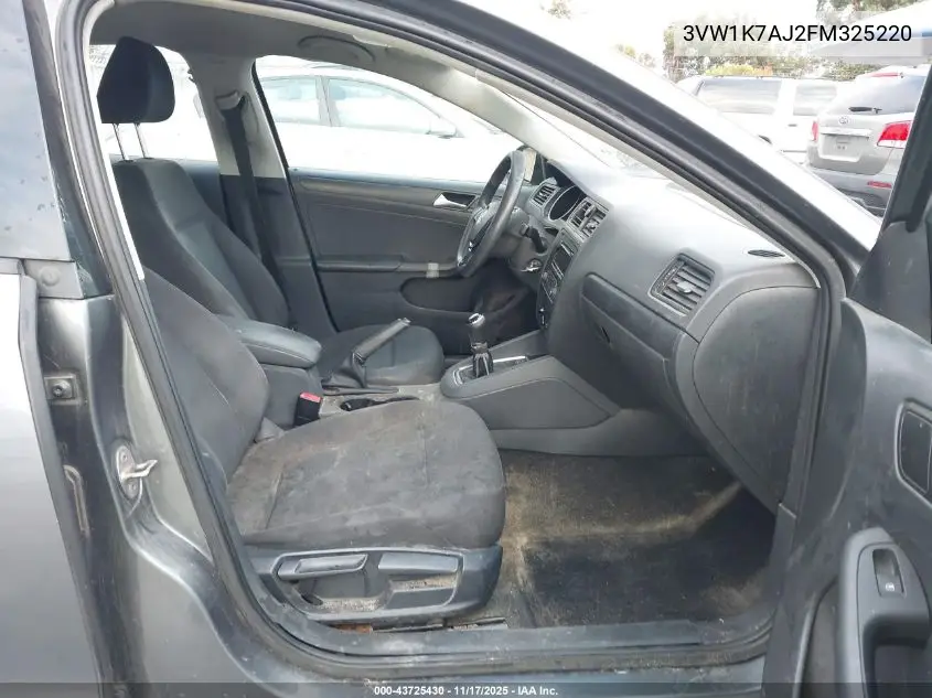 3VW1K7AJ2FM325220 2015 Volkswagen Jetta 2.0L S