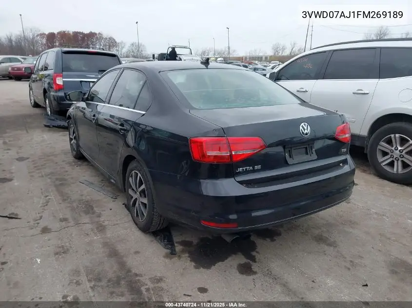 3VWD07AJ1FM269189 2015 Volkswagen Jetta 1.8T Se