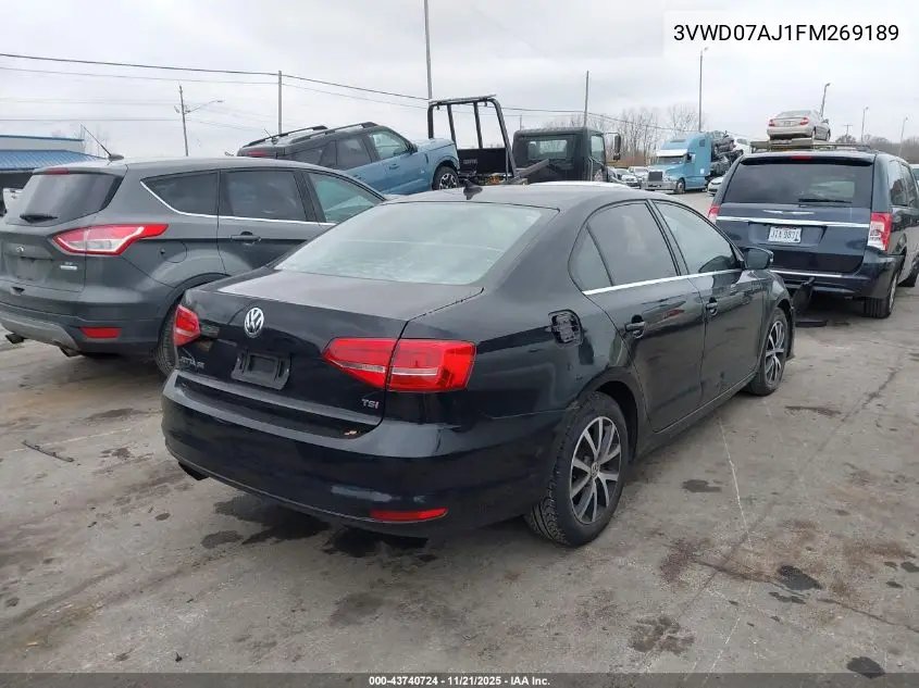 3VWD07AJ1FM269189 2015 Volkswagen Jetta 1.8T Se