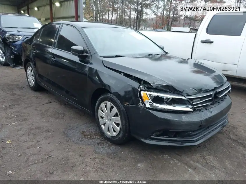 3VW2K7AJ0FM263921 2015 Volkswagen Jetta 2.0L S