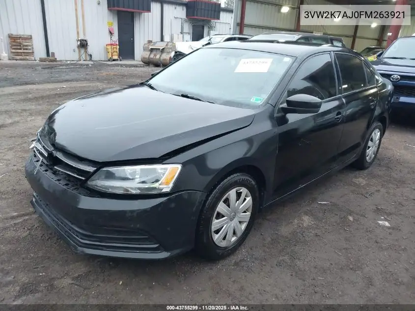 3VW2K7AJ0FM263921 2015 Volkswagen Jetta 2.0L S
