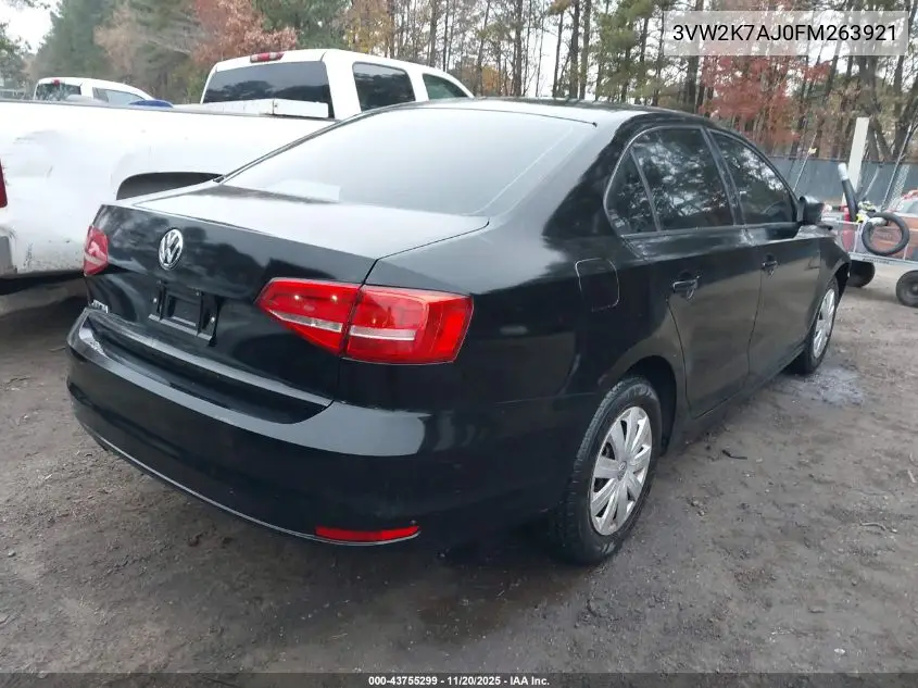 3VW2K7AJ0FM263921 2015 Volkswagen Jetta 2.0L S
