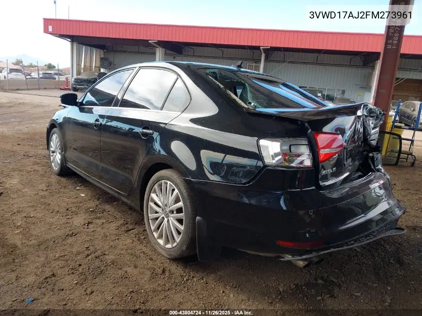 3VWD17AJ2FM273961 2015 Volkswagen Jetta 1.8T Se
