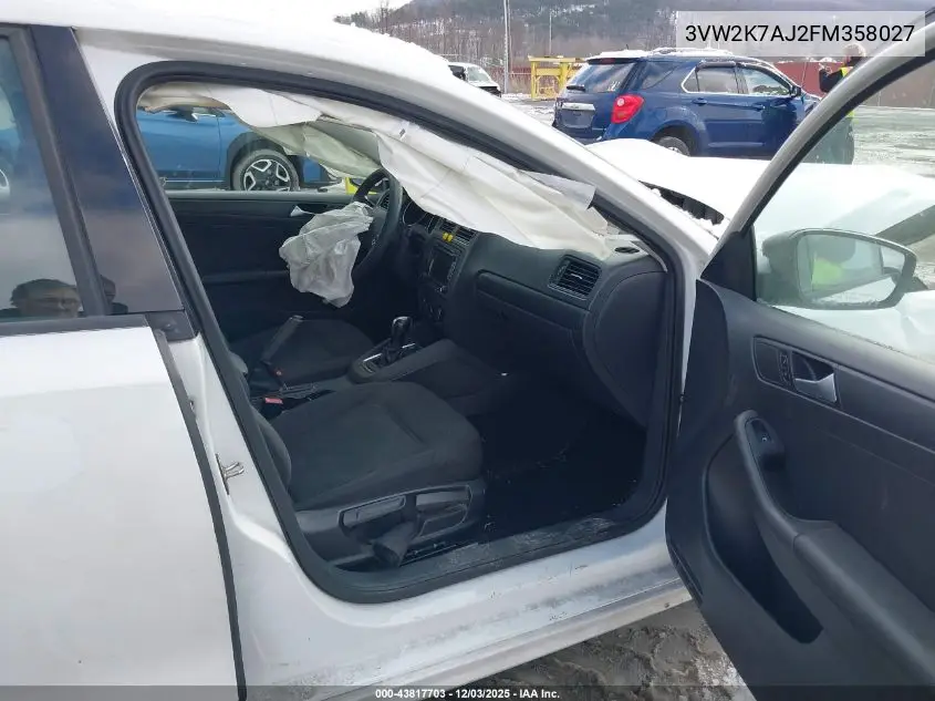 3VW2K7AJ2FM358027 2015 Volkswagen Jetta 2.0L S
