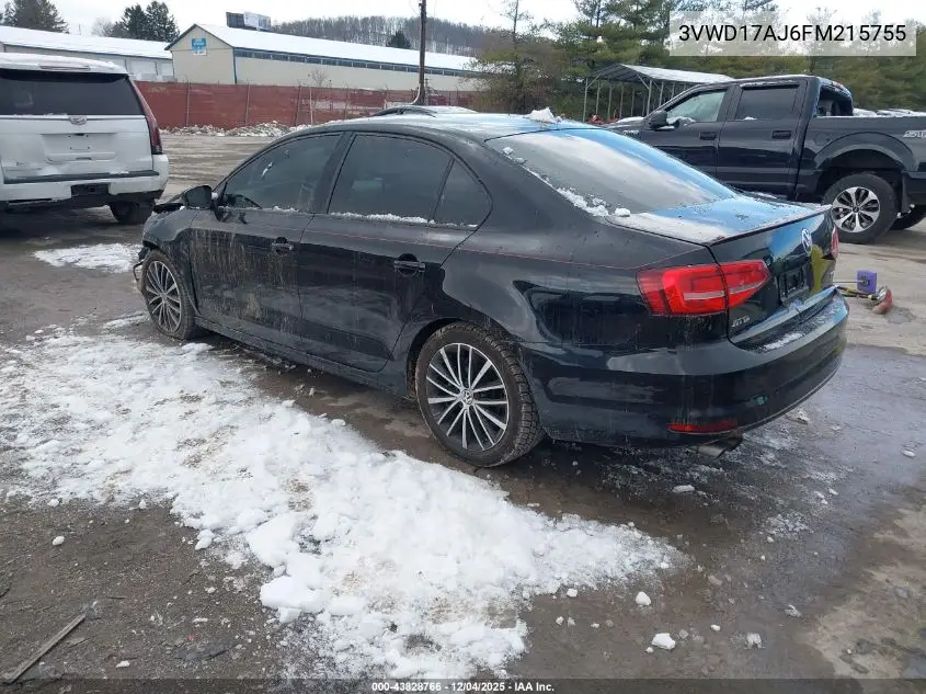 3VWD17AJ6FM215755 2015 Volkswagen Jetta 1.8T Sport