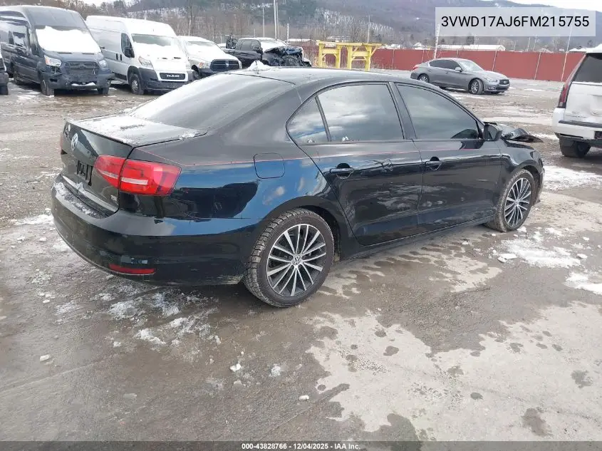 3VWD17AJ6FM215755 2015 Volkswagen Jetta 1.8T Sport