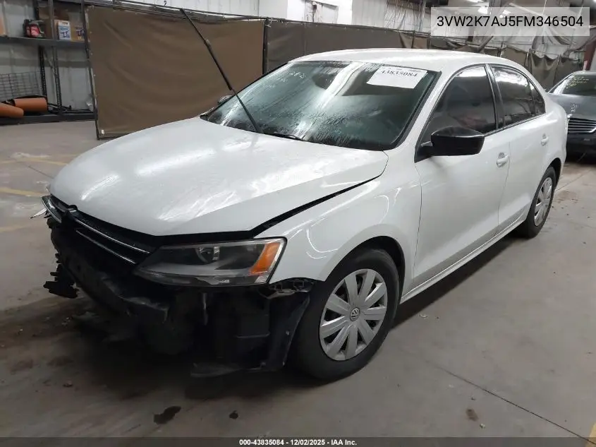 3VW2K7AJ5FM346504 2015 Volkswagen Jetta 2.0L S