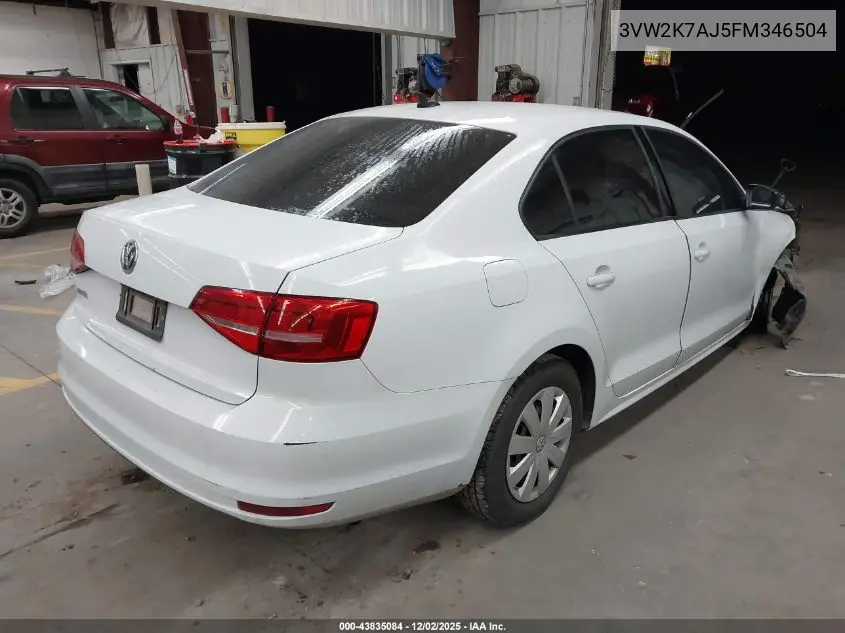 3VW2K7AJ5FM346504 2015 Volkswagen Jetta 2.0L S