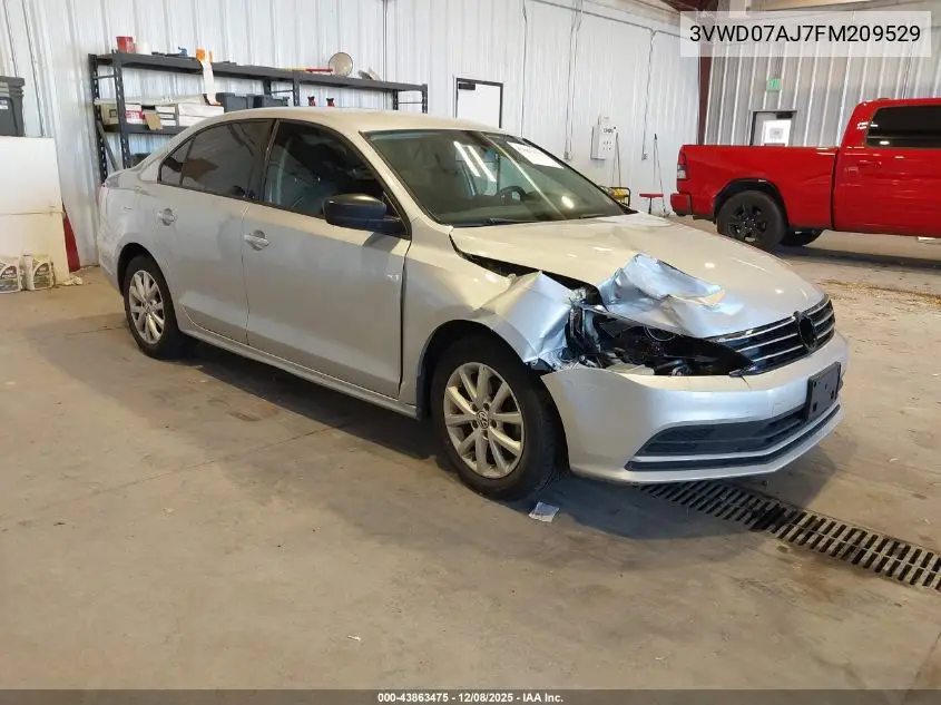 3VWD07AJ7FM209529 2015 Volkswagen Jetta 1.8T Se
