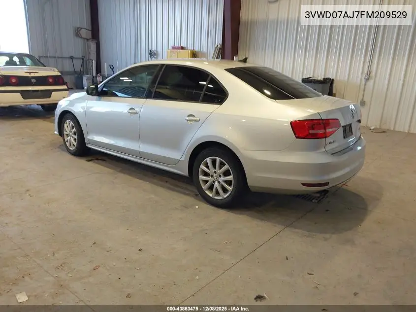 3VWD07AJ7FM209529 2015 Volkswagen Jetta 1.8T Se