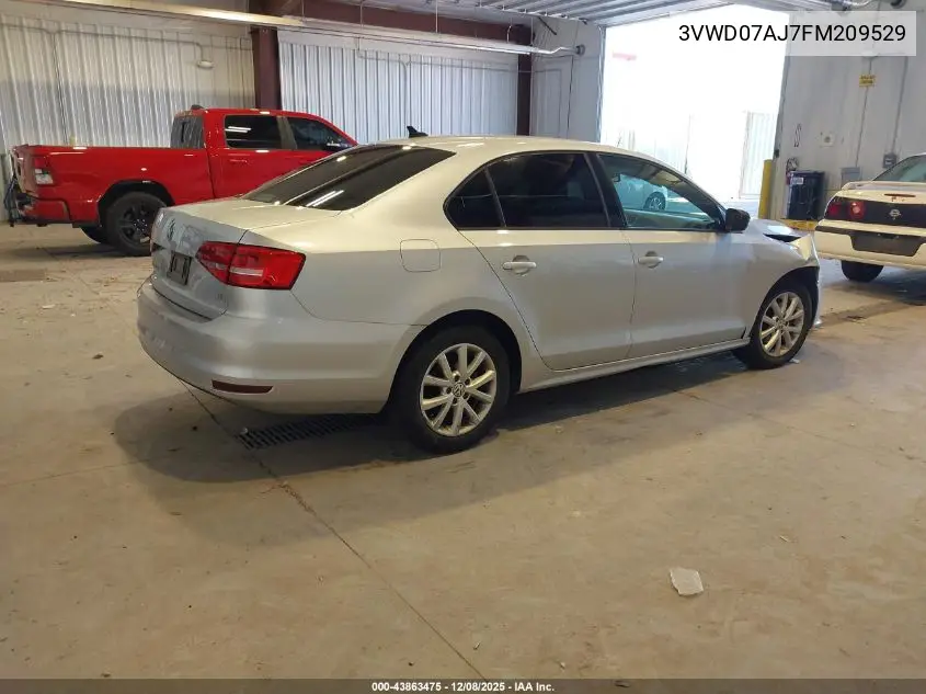 3VWD07AJ7FM209529 2015 Volkswagen Jetta 1.8T Se