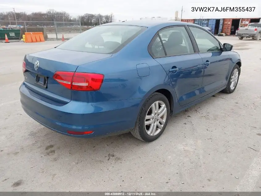 3VW2K7AJ6FM355437 2015 Volkswagen Jetta 2.0L S