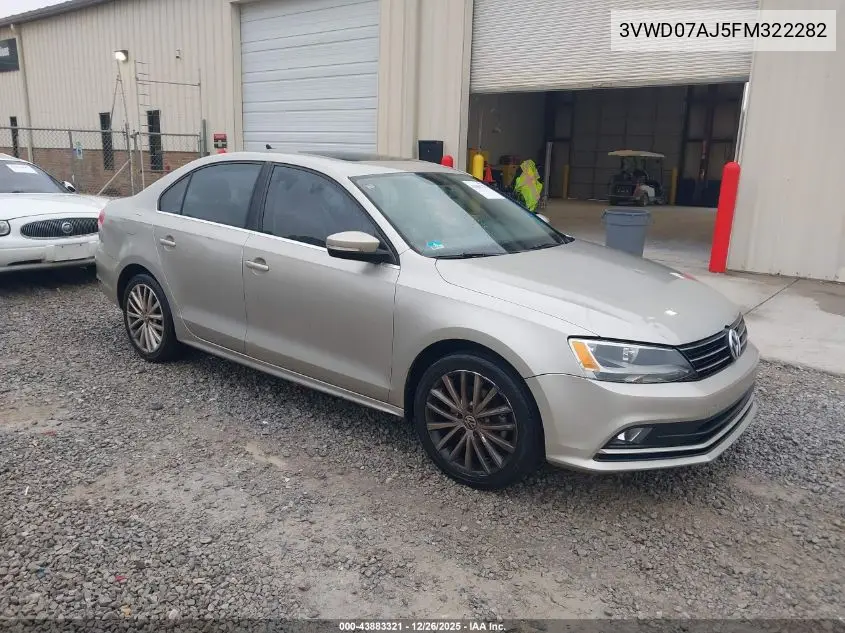 3VWD07AJ5FM322282 2015 Volkswagen Jetta 1.8T Se