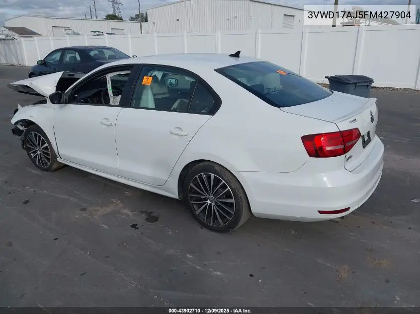 3VWD17AJ5FM427904 2015 Volkswagen Jetta 1.8T Sport
