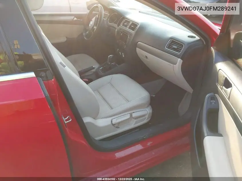 3VWD07AJ0FM289241 2015 Volkswagen Jetta 1.8T Se