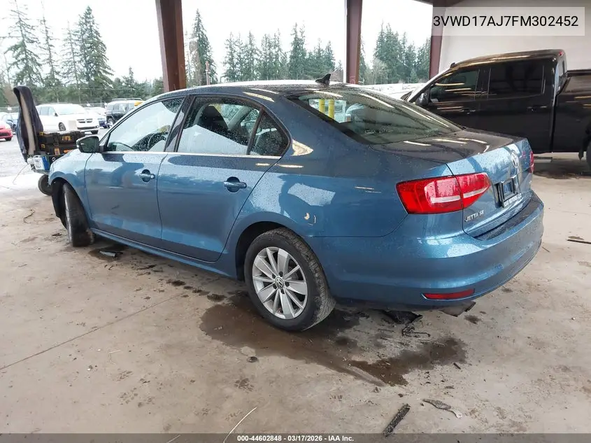 3VWD17AJ7FM302452 2015 Volkswagen Jetta 1.8T Se