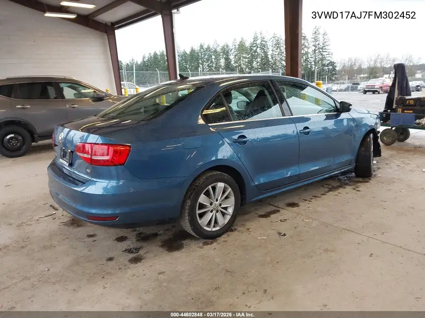 3VWD17AJ7FM302452 2015 Volkswagen Jetta 1.8T Se