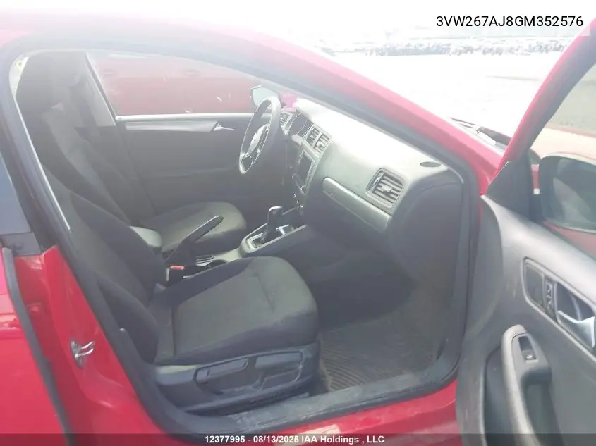 3VW267AJ8GM352576 2016 Volkswagen Jetta S