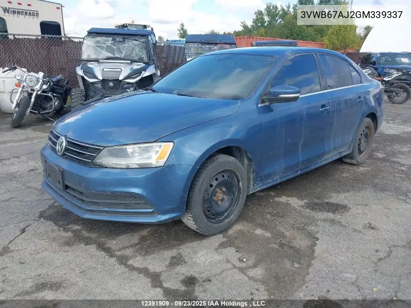 3VWB67AJ2GM339337 2016 Volkswagen Jetta Se