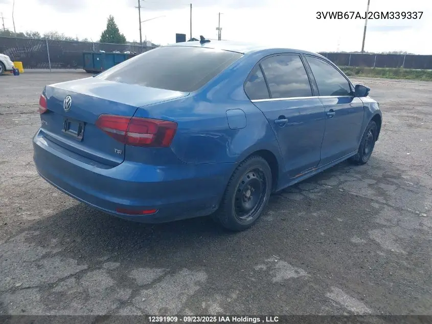 3VWB67AJ2GM339337 2016 Volkswagen Jetta Se