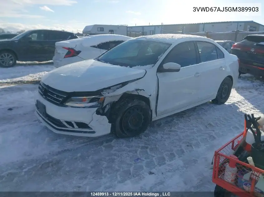 3VWD67AJ5GM389903 2016 Volkswagen Jetta 1.4 Tsi Comfortline