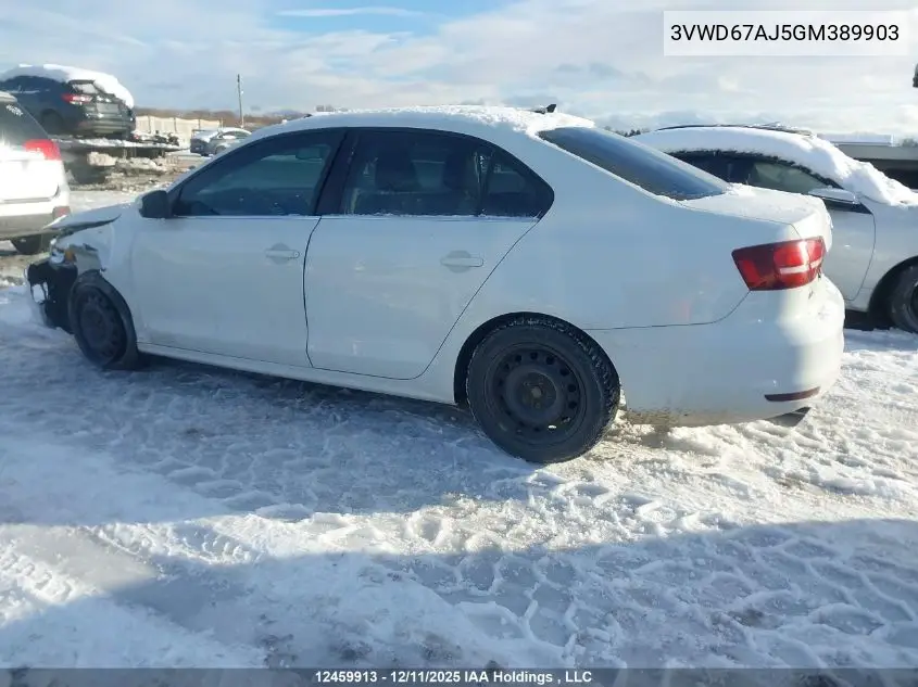 3VWD67AJ5GM389903 2016 Volkswagen Jetta 1.4 Tsi Comfortline