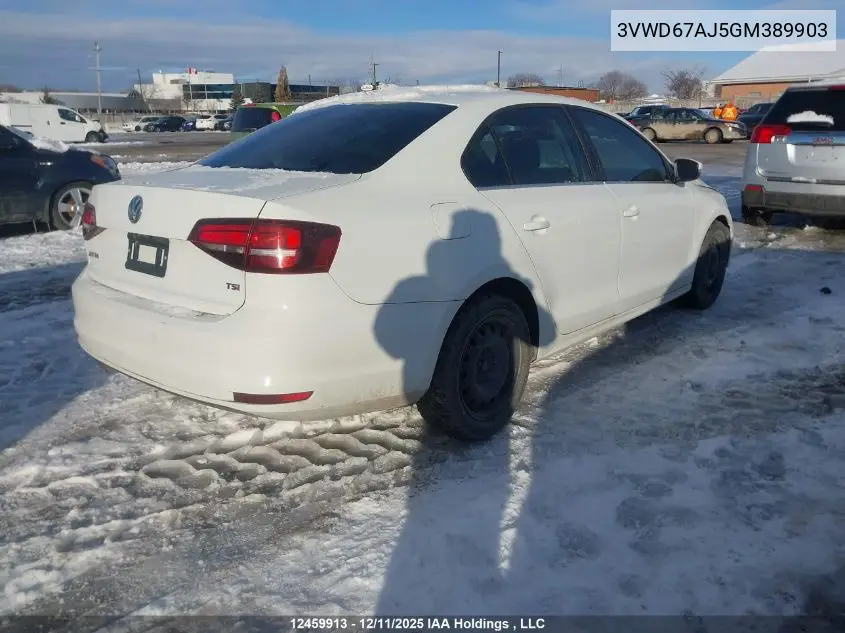 3VWD67AJ5GM389903 2016 Volkswagen Jetta 1.4 Tsi Comfortline