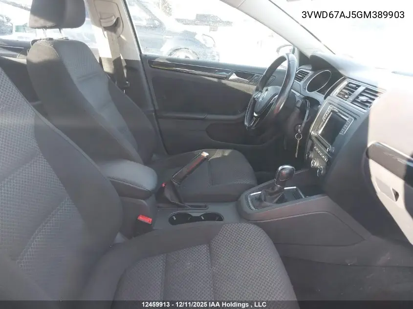 3VWD67AJ5GM389903 2016 Volkswagen Jetta 1.4 Tsi Comfortline